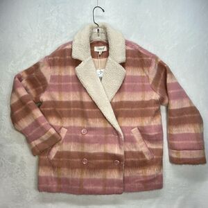 L*Space Jacket Womens‎ M Stripe Plaid About You Seashore Oasis Pink gorpcore